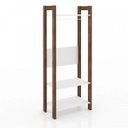 Ver imagem 1 de Módulo para Closet com Cabideiro Az Branco/Nogal