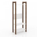Ver imagem 1 de Módulo para Closet com Cabideiro Az Branco/Nogal