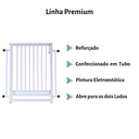Ver imagem 2 de Portão para Cachorro Pet Criança Preto Grade de Porta Reforçado 80cm