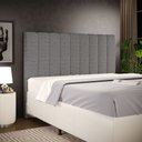 Ver imagem 1 de Cabeceira Cama Box Casal King 195 Cm Dália W01 Linho Mescla Chumbo - Lyam Decor