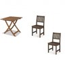 Conjunto para Jardim Mesa Dobrável e 2 Cadeiras Madeira Maciça Espresso Móveis - 1