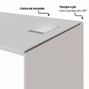 Ver imagem 4 de Mesa Executiva Diretor Dinâmica 1,5 m X 0,70 m Corporativa com Bordas Chanfradas e Caixa de Tomadas
