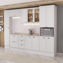 Ver imagem 1 de Armário de Cozinha Completa com Balcão Milla Lucy Vibe Carraro Branco