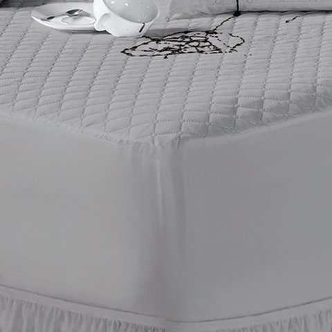 Capa de Colchão Impermeável Matelado Queen Size Cinza