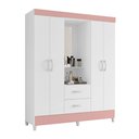Ver imagem 6 de Quarto Infantil com Guarda Roupa 4 Portas Capela e Cômoda Mobi
