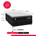 Ver imagem 4 de Cama Box Casal + Colchão Comfort Class Pillow Top 138x188 Preto/suede Preto