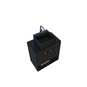 Ver imagem 3 de Gabinete Banheiro Armario Cuba Pia 100% Mdf - Latina Preto 51 Cm