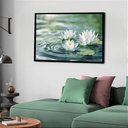 Ver imagem 2 de Quadro Decorativo Flor de Lótus - 50x70cm:moldura Preta