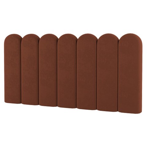 Painel Cabeceira Cama Box Solteiro Lana 90cm Suede Terracota - Desk Design