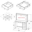 Ver imagem 3 de Penteadeira Ditália 7 Gavetas 2divisórias Br Kit Luz Camarim