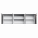 Ver imagem 5 de Armário para Escritório F5 4 Portas 2 Prateleiras MDP 240cm Cinza Sagrado com Branco F5 Office