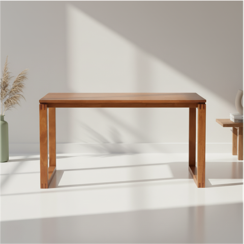 Mesa de Jantar 4 Lugares Retangular Madeira Maciça Craft Marrom/Garapa