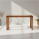 Ver imagem 1 de Mesa de Jantar 4 Lugares Retangular Madeira Maciça Craft Marrom/Garapa