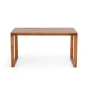 Ver imagem 2 de Mesa de Jantar 4 Lugares Retangular Madeira Maciça Craft Marrom/Garapa