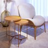 Conjunto Mesa Lateral Aqua Imcal Nature Cobre Redonda - 1