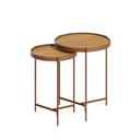 Ver imagem 3 de Conjunto Mesas Laterais Aqua Imcal Nature Cobre Redonda Sala de Estar