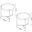 Ver imagem 4 de Conjunto Mesas Laterais Aqua Imcal Nature Cobre Redonda Sala de Estar