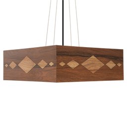 Luminária Decorativa Madeira Pendente Maresias Nog 45cm:Pau Ferro - 4