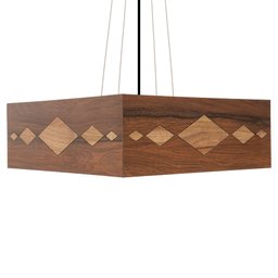 Luminária Decorativa Madeira Pendente Maresias Nog 45cm:Pau Ferro - 5