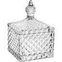 Ver imagem 1 de Potiche Decorativo Bomboniere Quadrado Home&co com Tampa Vidro 11x8x8cm Transparente