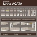 Ver mais imagens de Porta-geladeira 103 Cm 1 Porta Basculante Crema/branco/crema Agata Madesa