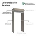 Ver imagem 3 de Porta-geladeira 103 Cm 1 Porta Basculante Crema/branco/crema Agata Madesa