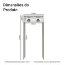 Ver imagem 2 de Porta-geladeira 103 Cm 1 Porta Basculante Crema/branco/crema Agata Madesa