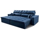 Ver imagem 2 de Sofá Retrátil e Reclinável 2,92m Luxos Cama Inbox Velusoft Azul