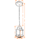 Ver imagem 2 de Luminária Pendente Lampião Colonial de Teto Preta Vintage