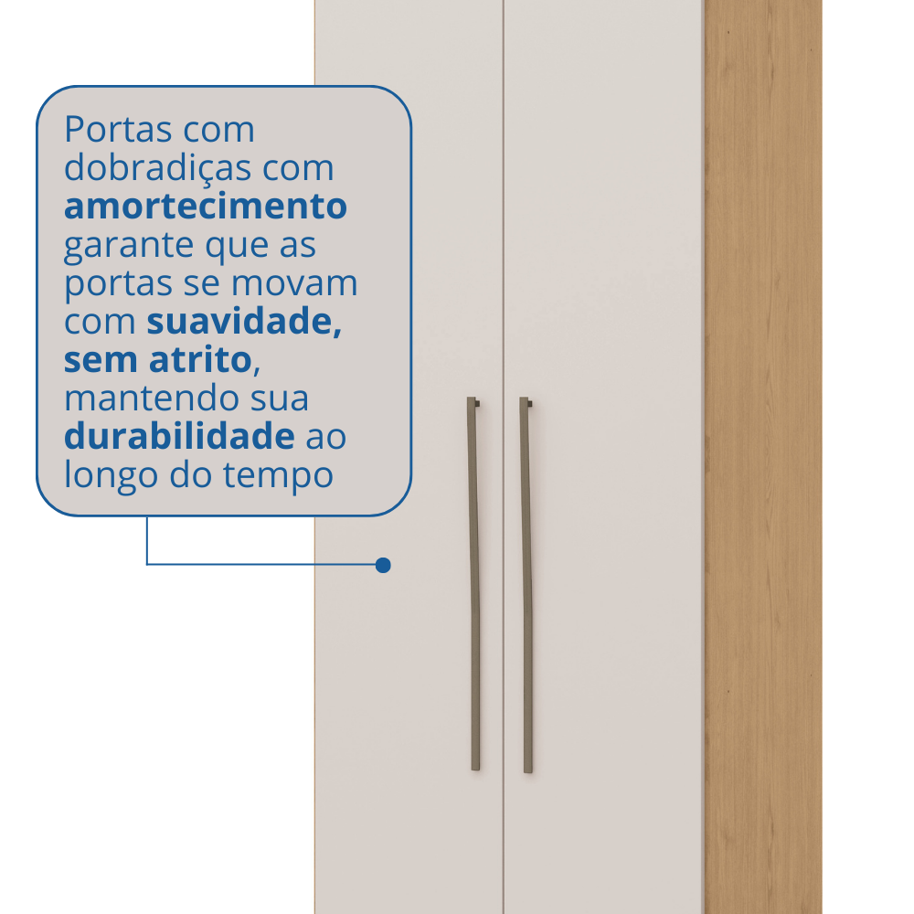 Módulo de Guarda Roupa 2 Portas 2 Gavetas com Cabideiro Elegance  - 10