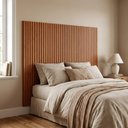 Ver imagem 4 de Cabeceira Queen Ripada MDF Modular 90x168cm sem Furos 3M:Marrom