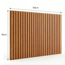 Ver imagem 6 de Cabeceira Queen Ripada MDF Modular 90x168cm sem Furos 3M:Marrom