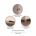 Ver imagem 4 de Balcão Canto Reto 95cm 1 Porta com Tampo Stylo Luciane Móveis Cinammon