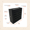 Ver imagem 2 de Luminária Arandela 5 Aletas de Vidro 2 Focos Parede Externa:Preto