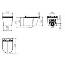 Ver imagem 2 de Liss Bacia Convencional Suspensa + Assento + Acessorios Fixacao White Cromado - Docol Docol Louças