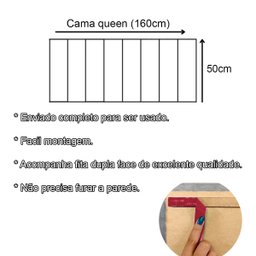 Cabeceira Painel Modular Paris Veludo Queen 160cm 8 Modulos:cinza - 3