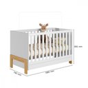 Ver imagem 4 de Quarto Bebê Completo Berço Vira Cama e Comoda Trocador 3 Gavetas Doce Sonho Qmovi