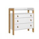 Ver imagem 5 de Quarto Bebê Completo Berço Vira Cama e Comoda Trocador 3 Gavetas Doce Sonho Qmovi