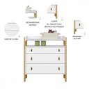 Ver imagem 7 de Quarto Bebê Completo Berço Vira Cama e Comoda Trocador 3 Gavetas Doce Sonho Qmovi