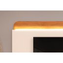 Ver imagem 6 de Rack Bancada C/ Painel P/ Tv até 75 Polegadas Nadine Led e Nichos 220x196cm Off White/freijó - Dj