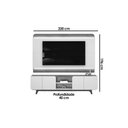 Ver imagem 2 de Rack Bancada C/ Painel P/ Tv até 75 Polegadas Nadine Led e Nichos 220x196cm Off White/freijó - Dj