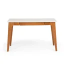 Ver imagem 5 de Escrivaninha Mesa Escritório Madeira Maciça 1 Gaveta Club