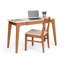 Ver imagem 7 de Escrivaninha Mesa Escritório Club 1 Gaveta 120cm Branco Pérola E Garapa