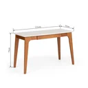 Ver imagem 4 de Escrivaninha Mesa Escritório Club 1 Gaveta 120cm Branco Pérola E Garapa