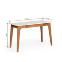 Ver imagem 4 de Escrivaninha Mesa Escritório Madeira Maciça 1 Gaveta Club