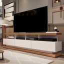 Ver imagem 1 de Rack para TV até 72 Polegadas 180cm Vivare com Rodízios Bege