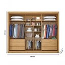 Ver imagem 4 de Guarda Roupa Casal Ripado 3 Portas com Espelho - Athenas - Móveis Europa