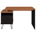 Ver imagem 1 de Mesa para Escritório Escrivaninha Home Office Versa A02 Freijó Preto - Lyam Decor