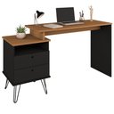Ver imagem 6 de Mesa para Escritório Escrivaninha Home Office Versa A02 Freijó Preto - Lyam Decor