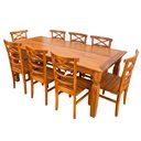 Ver imagem 1 de Mesa de Jantar Madeira Maciça 200 X 90 com 08 Cadeiras Abc Sudeste Rústico